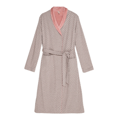 noirtease法式风千鸟格保暖浴袍