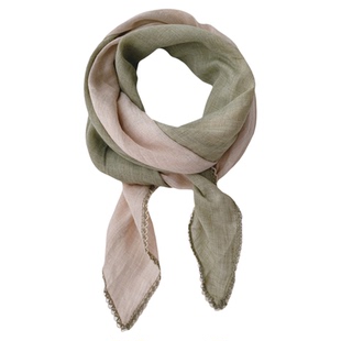 柔软亲肤拼色撞色棉长巾 秋冬新款保暖防风围巾 护颈肩围脖披肩