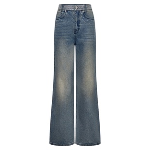 ANN ANDELMAN  秋冬新款女士满钻腰头牛仔喇叭裤银泰百货 301286