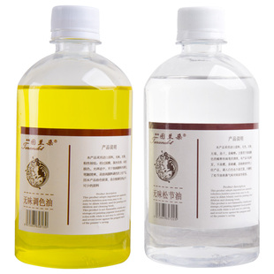 左绘无味松节油清洗剂油画上光油材料调色油稀释剂去污洗笔无色绘画清洗洗笔桶油壶稀工具颜料亚麻三合一媒介