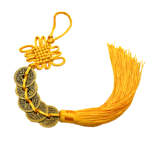 复古怀旧铜质古钱币 中国结五帝钱 六帝钱 九帝钱