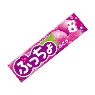 UHA悠哈日本进口普超软糖葡萄味50g*1条糖果夹心橡皮糖凑单年货
