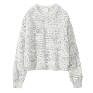 植木【亮片呼吸感】女童毛衣 儿童针织上衣透气 2026春夏新款童装