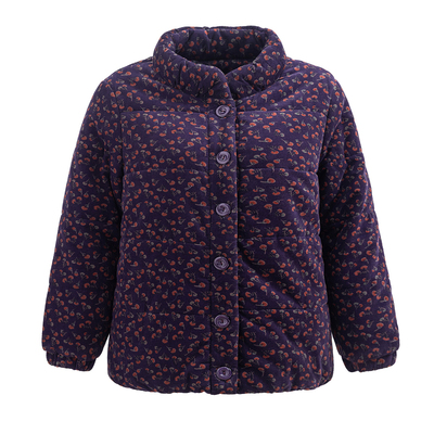 中老年女加厚棉服灯芯绒外套纯棉