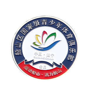 纯银徽章定做司徽会徽胸章党员纪念章定制员工周年银币奖章