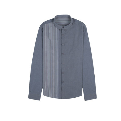 高级感方领长袖加绒撞色衬衫网红