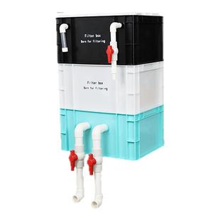 [专利防堵棉]周转箱过滤箱滴流盒鱼缸鱼池水循环系统滴滤盒过滤器