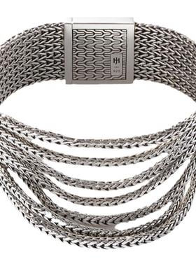 JH叠行银手链轻奢小众设计高级