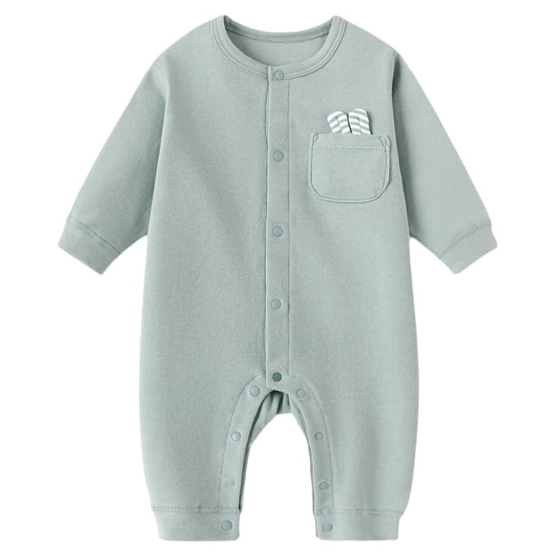 babylove婴儿连体衣春秋保暖爬服初生宝宝哈衣新生儿衣服休闲居家
