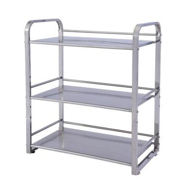 加厚不锈钢三层置物架简约火锅架