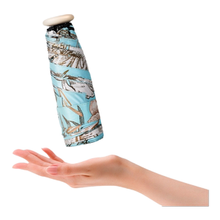 黑胶防晒防紫外线雨伞五折拇指伞轻巧便携遮阳伞小雨伞女生口袋伞