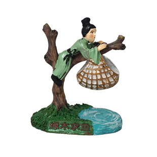 心理沙盘沙具益智游戏心理咨询室古代成语典故缘木求鱼场景树脂