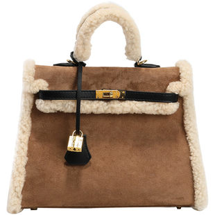 小优家包包  真羊羔毛包毛毛包包女大容量单肩手提包女包新款2025