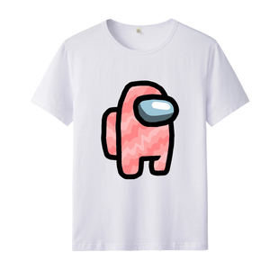 太空狼人杀T恤在我们之中之间短袖在我们当中among us衣服定制DIY