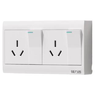 三开十五孔开关插座厨房专用明装明线无需底盒大功率连体两开墙壁