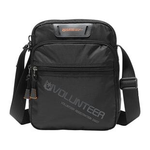 volunteer斜挎包男休闲男包竖款帆布包单肩包男新款通勤小背包男