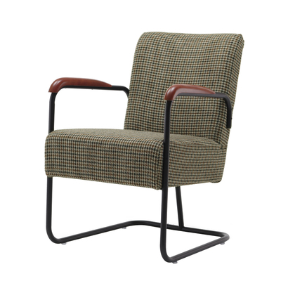 哈里斯羊毛花呢铁管椅休闲椅