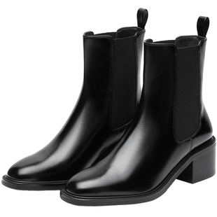 小桃同款73hours女鞋街区漫步冬季新款复古切尔西靴英伦风短靴女