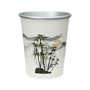 一次性杯子铝箔锡纸杯定制Logo高级感茶水杯加厚家用过年食品级