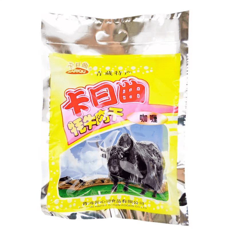大块牦牛肉干青海卡日曲300g袋咖喱手撕香辣西藏休闲零食包邮