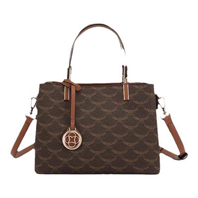 稻草人包包女2025新款手提包撞色复古妈妈包女百搭简约斜挎包正品