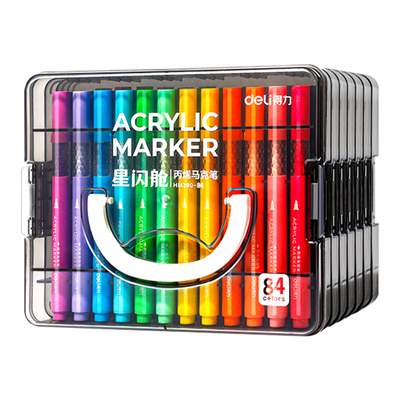 【美术专用】得力丙烯马克笔84色