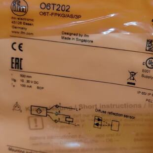 议价IFM O6T200 O6T201 O6T202 O6T203 全新原装正品易福门  现货