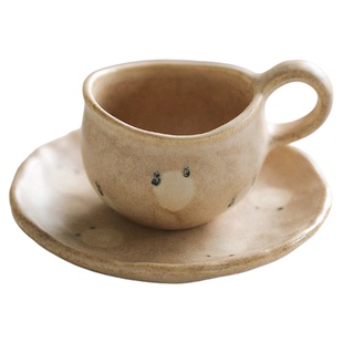 泽滕家马克杯咖啡杯个性特色原创独特可爱奶油风粗陶做旧餐具套装