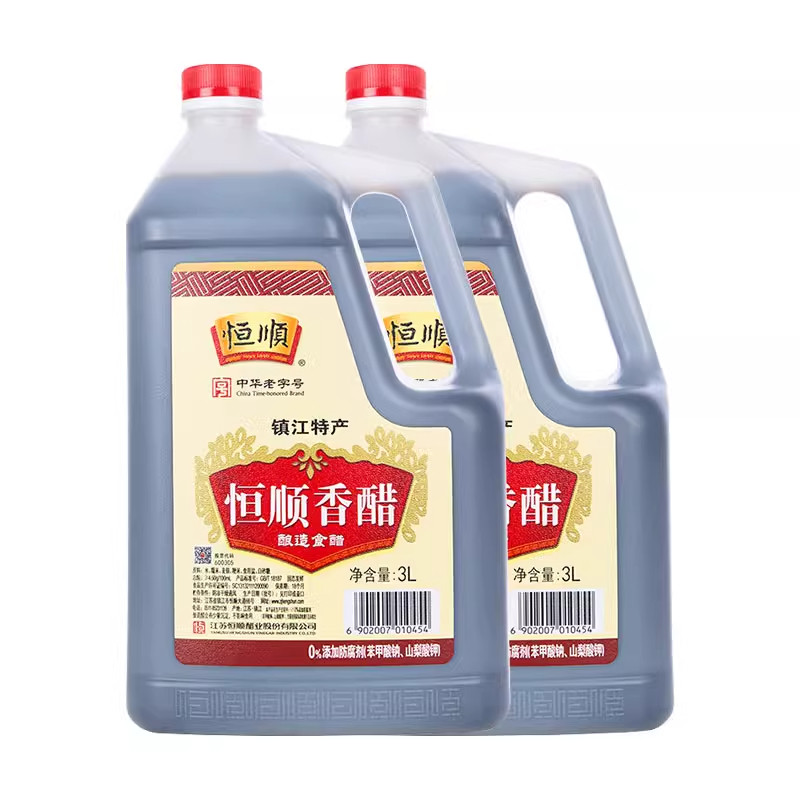 包邮镇江恒顺香醋3L（6斤）桶装纯粮食酿造 家用食用醋实惠装