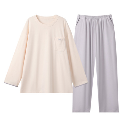 套服睡衣男德绒圆领套头简约休闲