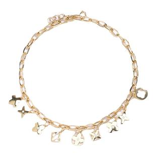 23/ss ins博主潮流轻奢重金属元素时尚设计幸运四叶草项链手链女