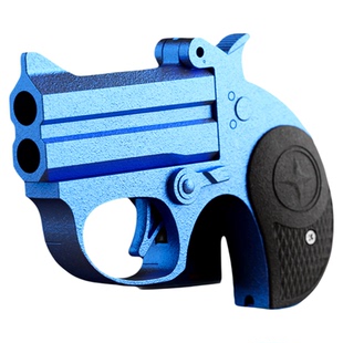 玩具双管德林杰袖珍手枪升级枪身加重抛壳射击儿童玩具枪男孩礼物