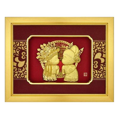 足金金箔喜结良缘结婚送礼倍有面