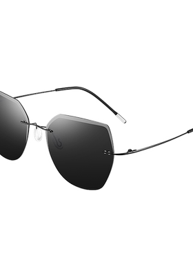 超轻纯钛无框变色墨镜男开车专用