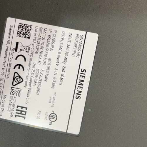 【议价-可维修】V90伺服驱动器6SL3210 5FE10 8UF0 /均有货
