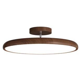 箭牌中古风胡桃木色卧室吸顶灯2026新款可调角家用主卧护眼吸顶灯