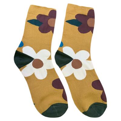 韩国东大门花朵泫雅风运动袜子