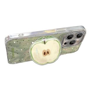 青苹果磁吸支架镜头膜高级感适用苹果17promax手机壳硬iPhone16plus/14/13/12/11保护套15pm新款女款全包防摔