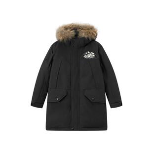 【大绒帽派克服】TeenieWeenie Kids小熊童装25冬男童三防羽绒服