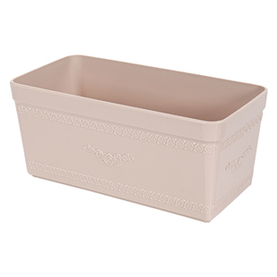 收纳盒桌面无盖长方形长条收纳盒办公塑料收纳筐书桌装饰储物杂物