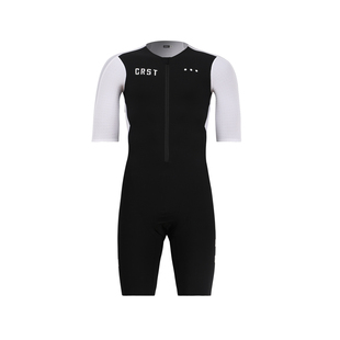 CRST专业铁人三项双箭头气动连体服游泳骑行跑步比赛专用铁三服