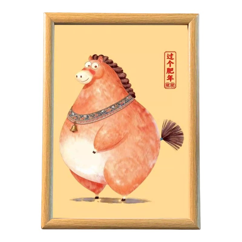 马年鸡腿马过个肥年寓意招财