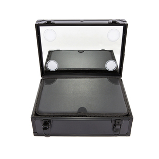 高级大容量拉杆化妆箱专业跟妆师带灯镜子便携美妆纹绣工具收纳箱