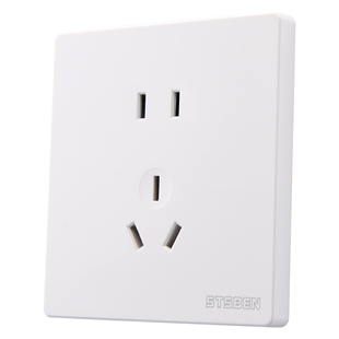 86型墙壁暗装开关插座面板家用空调电视电话电脑插座一开五孔插座