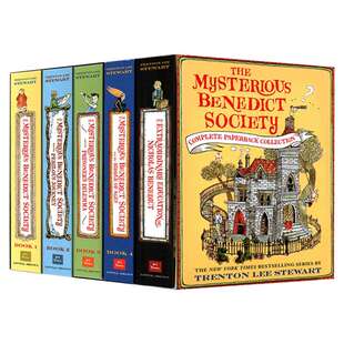 英文原版 The Mysterious Benedict Society Complete Collection 天才神秘会社5册套装 儿童冒险推理侦探小说 英文版