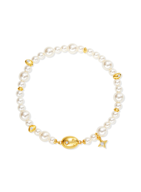 张茗灿同款欧比雅比OUBIYABI焦点华子星芒仿珍珠磁吸扣手链手饰