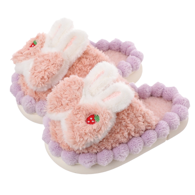 童年萌娃冬季公主风儿童棉拖鞋