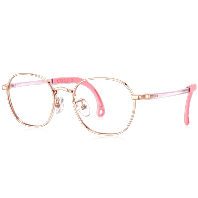 派丽蒙方圆可爱儿童防蓝光眼镜架