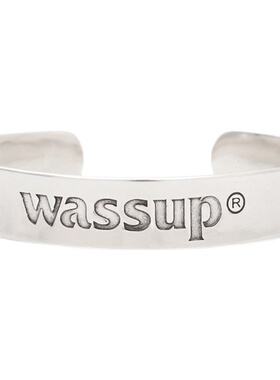 WassupHouse基础logo银开口手镯