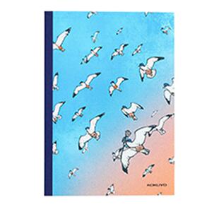 日本kokuyo国誉Illustrator插画师设计本清新卡通图案A5B5学生用牢固不易掉页笔记本套装8mm横线本手帐记事本